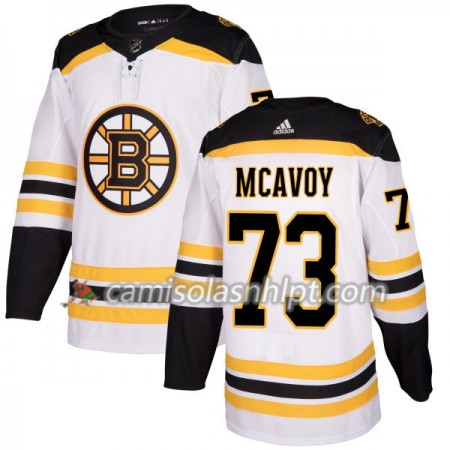 Camisola Boston Bruins Charlie McAvoy 73 Adidas 2017-2018 Branco Authentic - Homem
